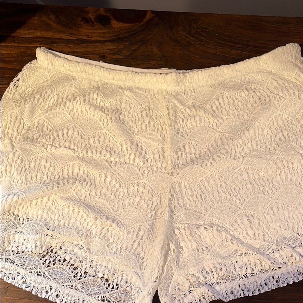 White Lace Shorts